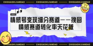 情感号变现细分赛道—挽回，情感赛道转化率天花板（附渠道） - 技研社-技研社