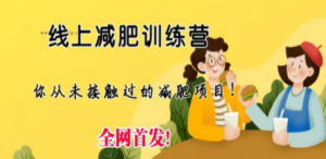 线上减肥训练营,足不出户,仅靠拉几个社群,发几条朋友圈,月实现入五位 - 技研社-技研社