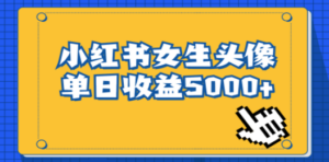 长期稳定项目，小红书女生头像号，最高单日收益5000+适合在家做的副业项目 - 技研社-技研社