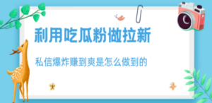 利用吃瓜粉做拉新，私信爆炸日入1000+赚到爽是怎么做到的 [复制链接] - 技研社-技研社