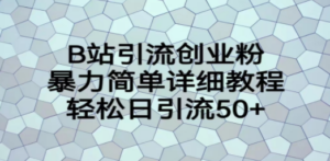 B站引流创业粉，暴力简单详细教程，轻松日引流50+ - 技研社-技研社