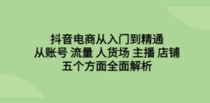 抖音电商从入门到精通-技研社