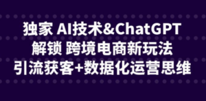 独家 AI技术&ChatGPT解锁 跨境电商新玩法,引流获客+数据化运营思维 - 技研社-技研社