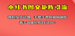 新手也能日引50+的:小红书图文矩阵引流法,!超详细理论+实操的课程-技研社