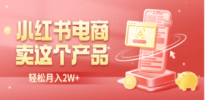 小红书无货源电商0门槛开店:卖这个品轻松实现月入2W-技研社