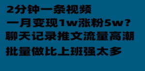聊天记录推文！！！月入1w轻轻松松，上厕所的时间就做了 - 技研社-技研社