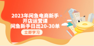 2023年闲鱼电商新手开店运营课-技研社