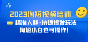2023淘短视频培训-技研社