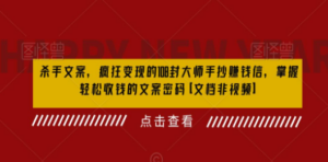 杀手:文案,疯狂变现-技研社