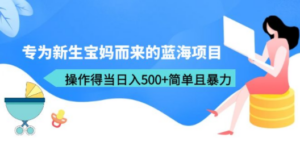 专为新生宝妈而来的蓝海项目-技研社
