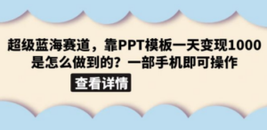 想搞超级蓝海赛道？这份副业实操资料把路铺好了-技研社