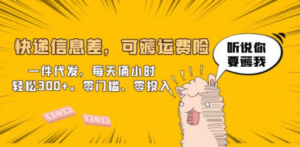 想搞快递信息差?这份副业实操资料把路铺好了-技研社