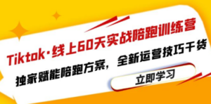 Tiktok·线上60天实战陪跑训练营，独家赋能陪跑方案，全新运营技巧干货 - 技研社-技研社