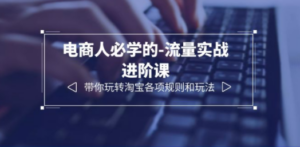 电商人必学的-流量实战进阶课:带你玩转淘宝各项规则和玩法(12节课) - 技研社-技研社