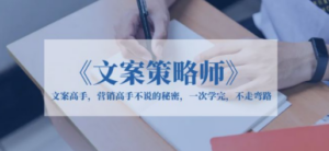 《文案策略师》文案高手，营销高手不说的秘密，一次学完，不走弯路 - 技研社-技研社