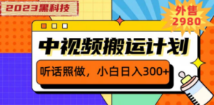 2023黑科技操作中视频撸收益-技研社