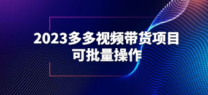 2023多多视频带货项目,可批量操作【保姆级教学】 - 技研社-技研社
