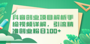 抖音创业项目解析手绘视频详解-技研社