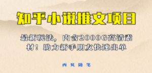 小说推文变现项目：新玩法更新，更加完善，内含2500G素材 - 技研社-技研社