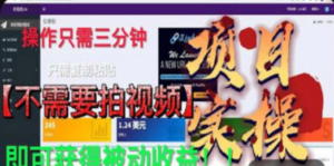 最新国外掘金项目:不需要拍视频,即可获得被动收益-技研社