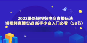 2023最新短视频电商直播玩法课 短视频直播实战 新手小白入门必看（58节） - 技研社-技研社