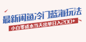 2023最新闲鱼冷门蓝海玩法，小白零成本当天出单日入200+ - 技研社-技研社