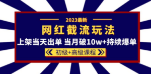 2023网红:同款截流玩法,初级+高级课程-技研社