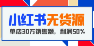 小红书无货源项目：从0-1从开店到爆单，单店30万销售额，利润50%，干货分享 - 技研社-技研社