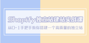 Shopify独立站/建站实战课-技研社