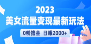2023美女流量变现最新玩法，0粉撸金，日赚2000+，实测日引流300+ - 技研社-技研社