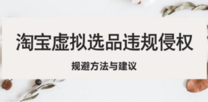 淘宝虚拟违规侵权规避方法与建议，6个部分详细讲解，做虚拟资源必看 - 技研社-技研社