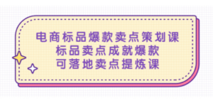 电商标品爆款卖点策划课，标品卖点成就爆款，可落地卖点提炼课 - 技研社-技研社