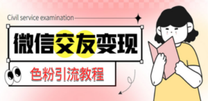 微信交友变现项目,吸引全网LSP男粉精准变现,小白也能轻松上手,日入500+ - 技研社-技研社