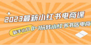 2023最新小红书·电商课，新手小白从0~1玩转小红书书店电商 - 技研社-技研社