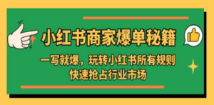 小红书·商家爆单秘籍：一写就爆，玩转小红书所有规则，快速抢占行业市场 - 技研社-技研社