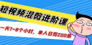 短视频混剪/进阶课,一天7-8个小时,单人日剪200条实战攻略教学 - 技研社-技研社