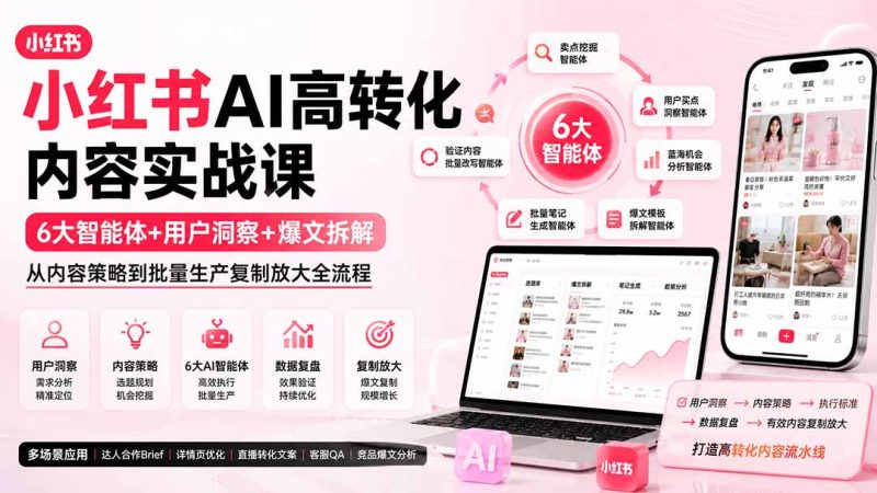 小红书AI内容怎么做 6大智能体跑通高转化流水线-技研社