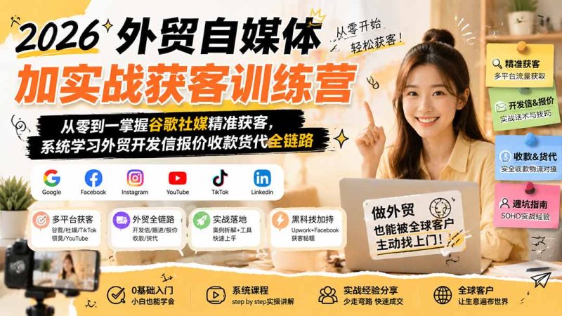 外贸独立站获客入门到精通:新媒体运营与社群运营的关键路径-技研社