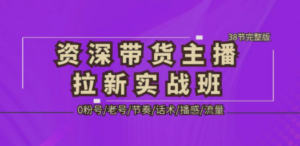 资深·带货主播拉新实战班，0粉号/老号/节奏/话术/播感/流量-38节完整版 - 技研社-技研社