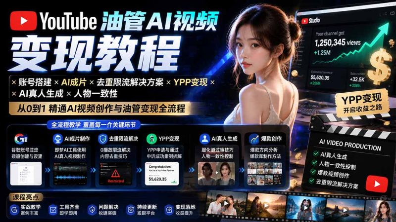 YouTube视频变现怎么做才稳?视频剪辑与短视频制作实操全攻略-技研社