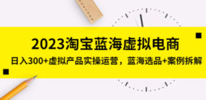 2023淘宝蓝海虚拟电商-技研社
