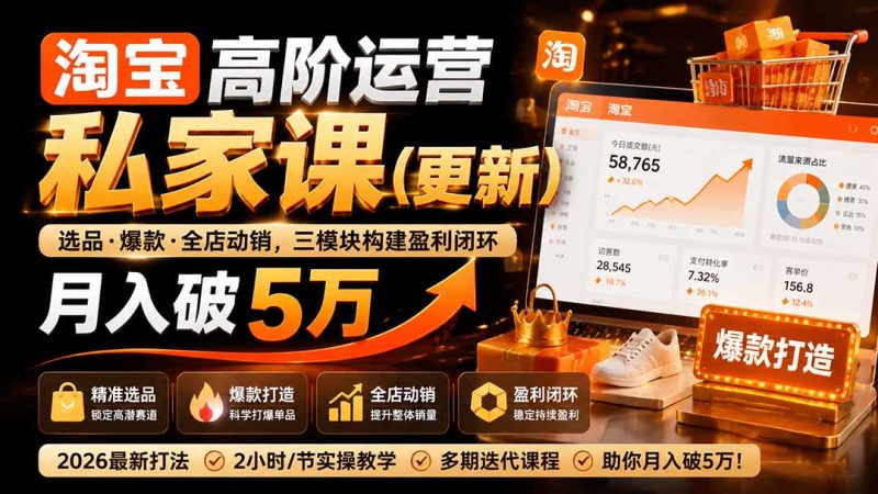 淘宝运营实战进阶:选品定位与爆款动销的落地路径 - 技研社-技研社