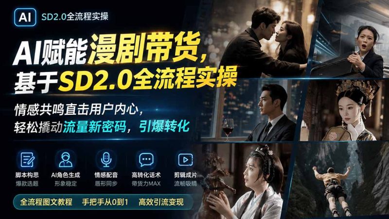 AI漫剧带货怎么做才稳?新媒体运营与社群运营实操全攻略-技研社