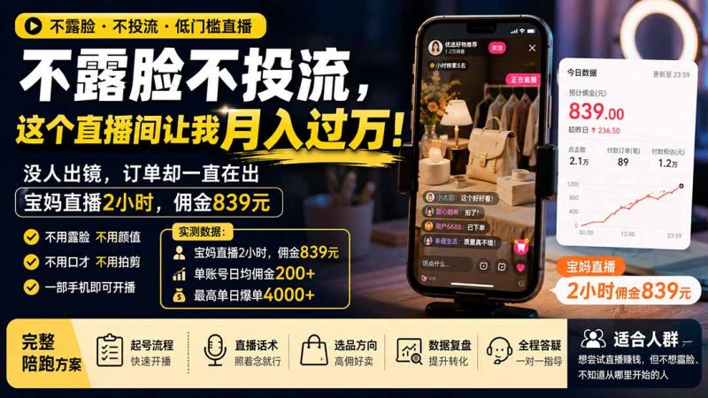 不露脸无人直播入门：从哪开始，怎么少走弯路-技研社