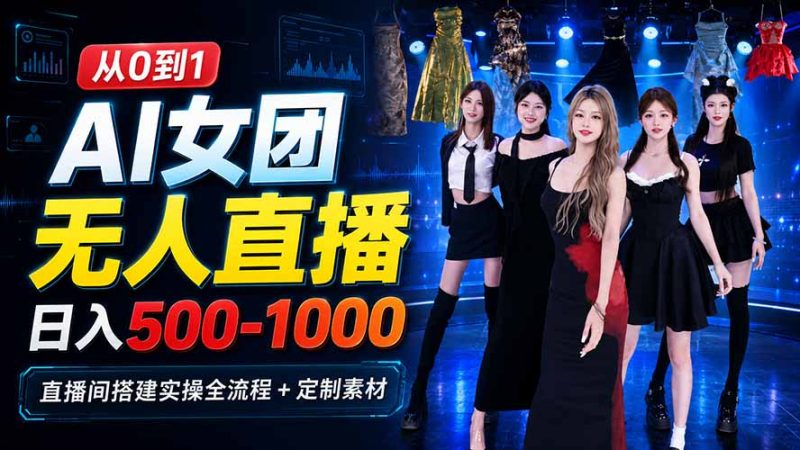 AI无人直播搭建笔记:虚拟女团开播流程与稳定运营要点-技研社