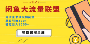 闲鱼大流量联盟玩法，单日引流200+，稳定日入1000+ - 技研社-技研社