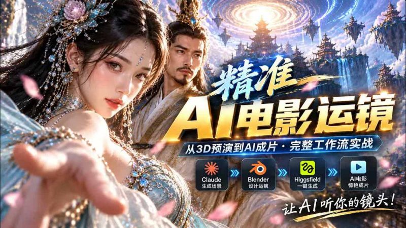 AI视频终于能精准运镜了！Claude + Blender + Higgsfield 免费插件实测-技研社