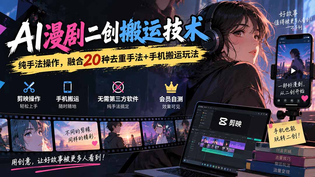 AI漫剧二创搬运技术