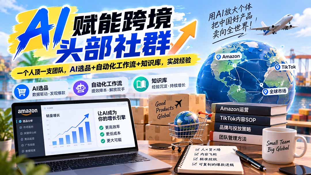 AI赋能跨境实战课:内容飞轮与精准投放的增长方法 AI赋能跨境实战课