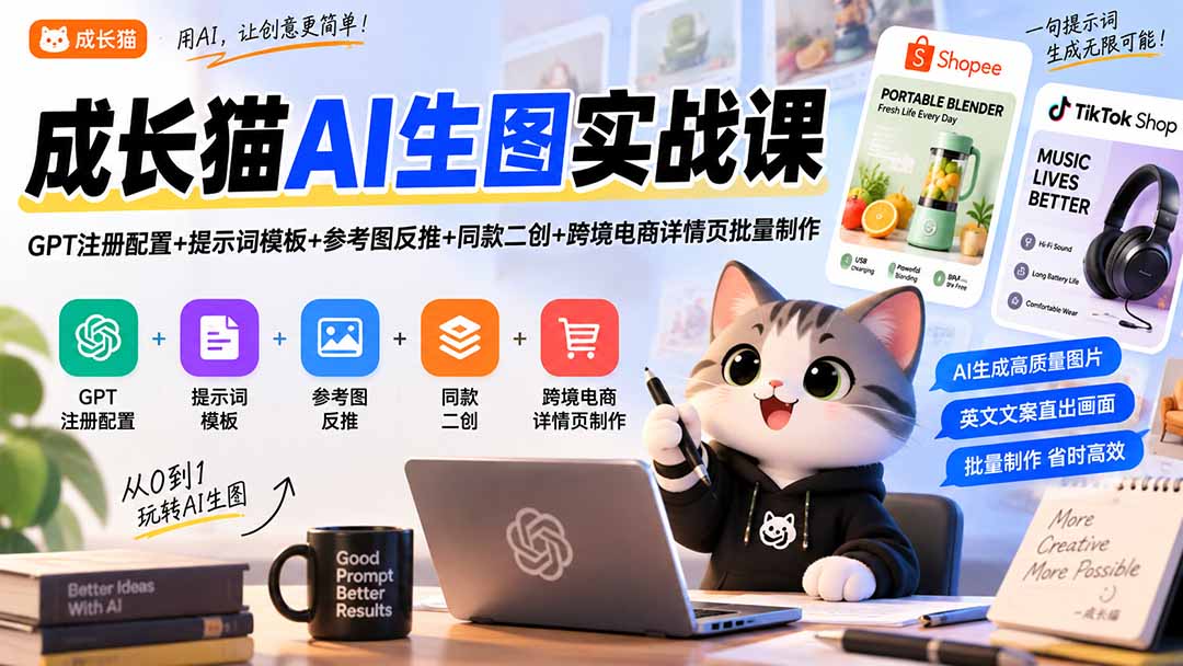 成长猫AI生图实战课